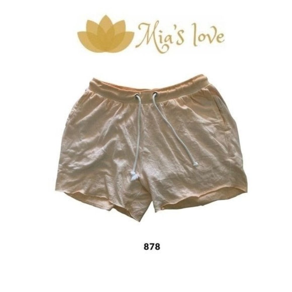 mya & nu,  short for women, orange color, 100% cotton, Size S.